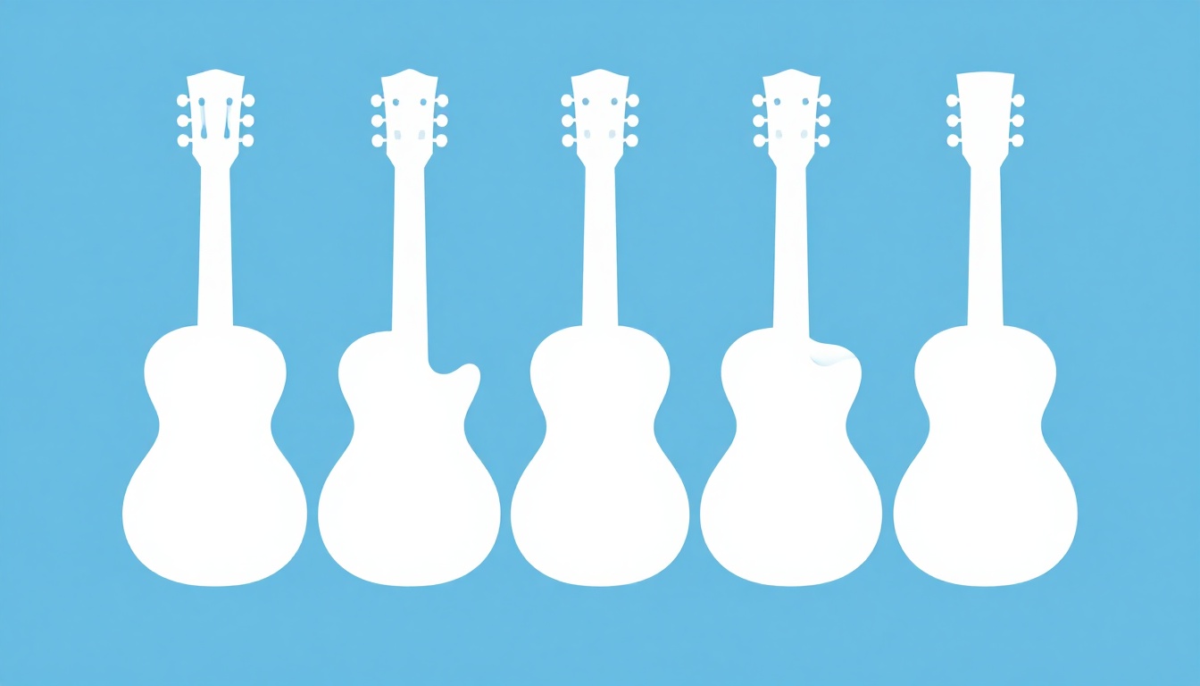 A left hand fretting three strings in a compact shape around the fourth to sixth frets on an acoustic guitar neck, with two open strings ringing on either side