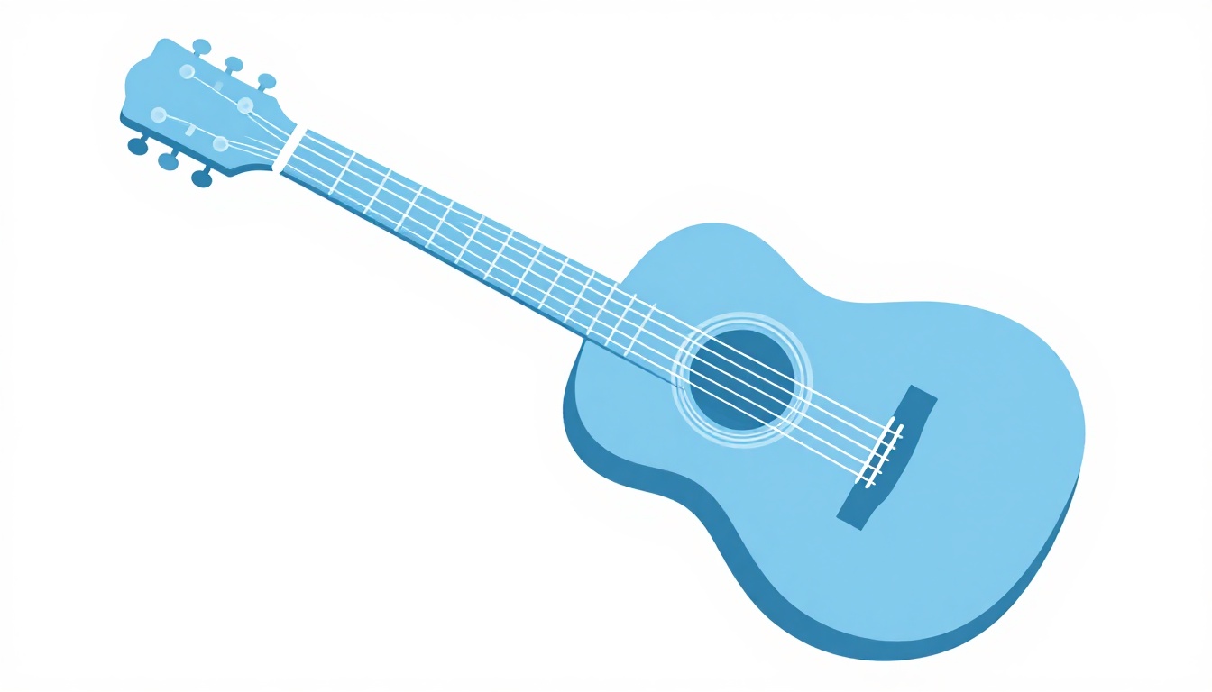 A capo clipped onto an acoustic guitar neck near the headstock, close up