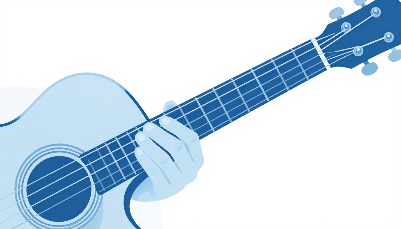 A close up of a right hand fingerpicking near the sound hole of an acoustic guitar