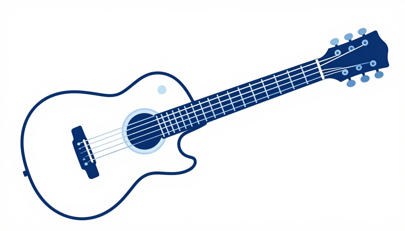 A picking hand resting the side of its palm against guitar strings close to the bridge while strumming