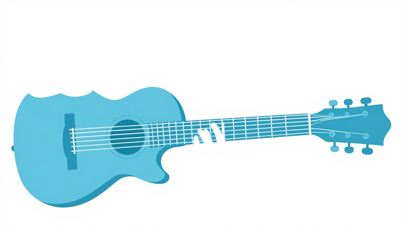 A hand barring the first fret across all six strings of an acoustic guitar neck, forming an F chord