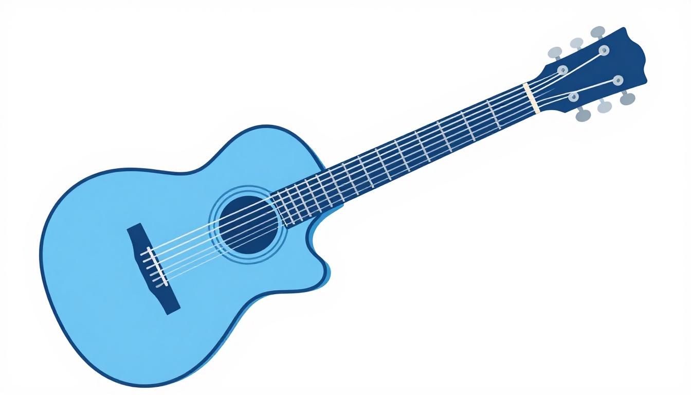 A hand fretting an open chord shape close to the nut of an acoustic guitar